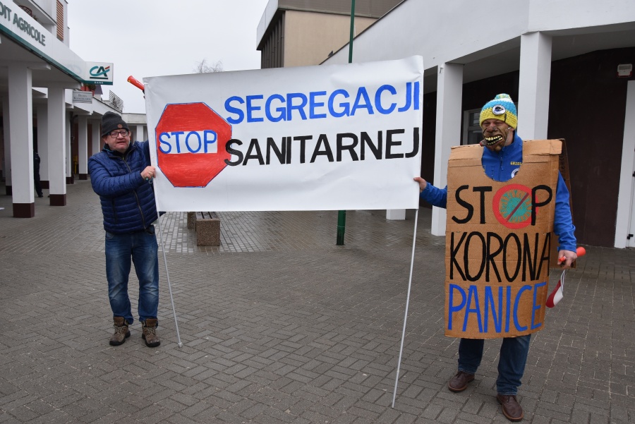 Marsz „Z miłości do wolności”. Po raz drugi w Koninie protestowali przeciwko obostrzeniom i szczepieniom