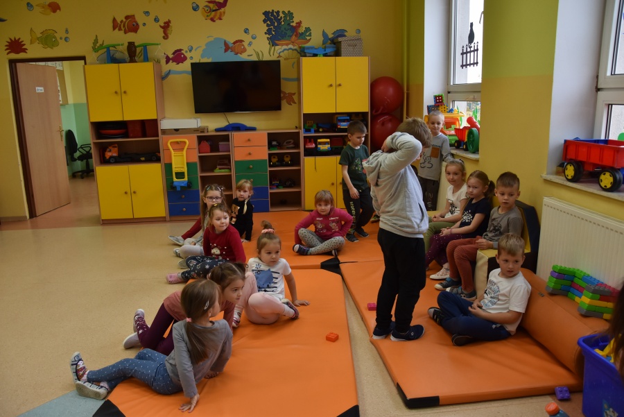Odwiedziliśmy Przedszkole w Wysokiem. Najstarsza grupa pokazała nam jak wygląda ich dzień