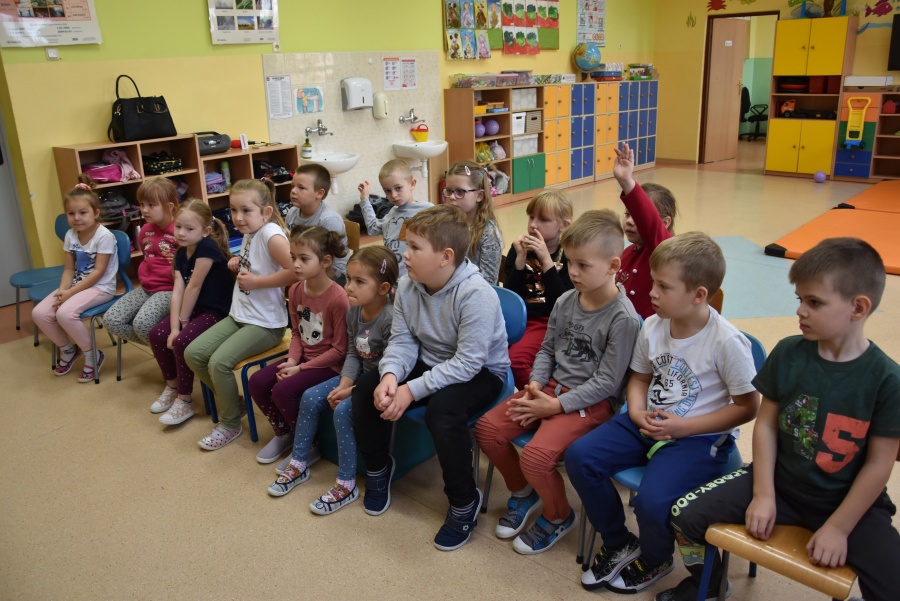 Odwiedziliśmy Przedszkole w Wysokiem. Najstarsza grupa pokazała nam jak wygląda ich dzień