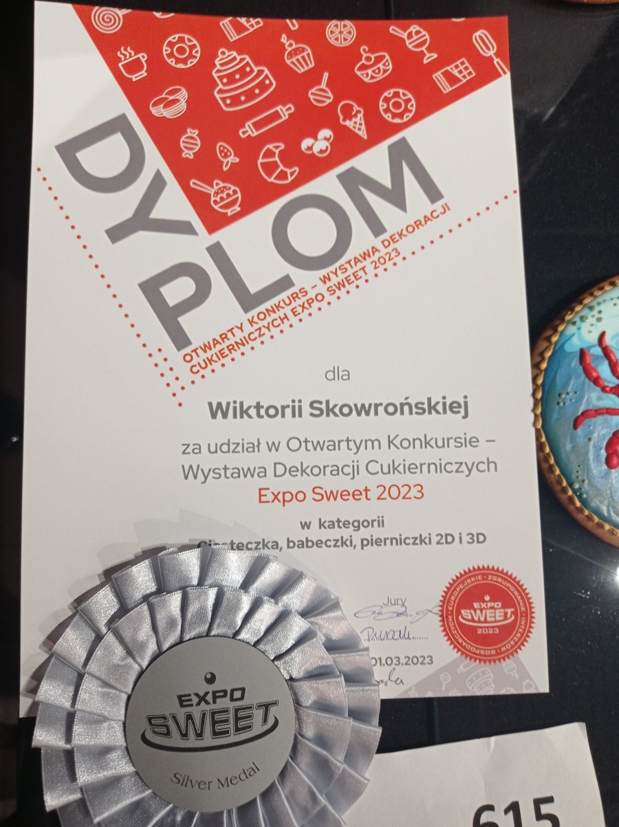 Zdobyła srebrny medal Mistrzostw Dekoracji Cukierniczych. Kolorowe pierniki zrobiły wrażenie na jurorach
