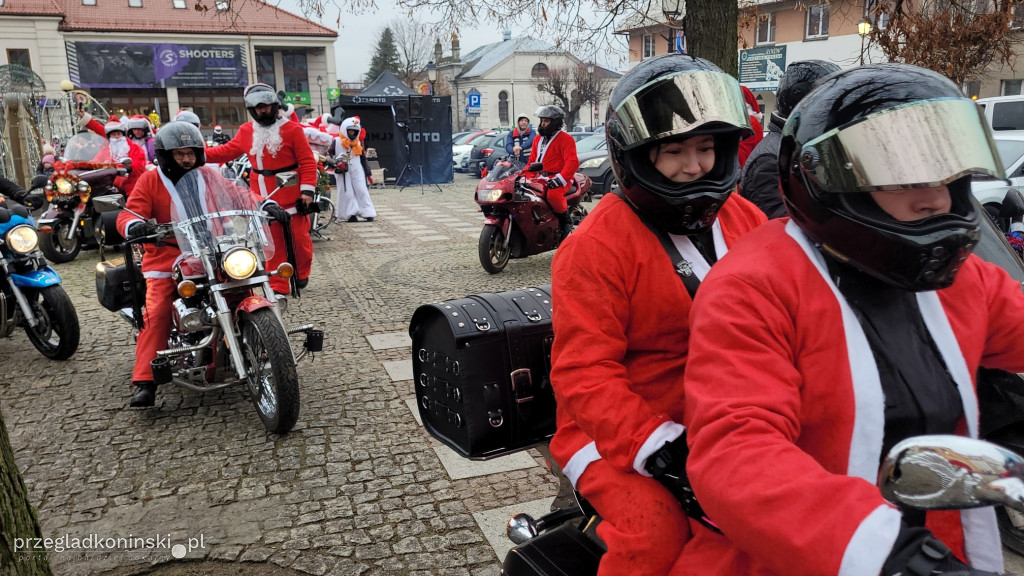 Mikołaje na motocyklach w Koninie