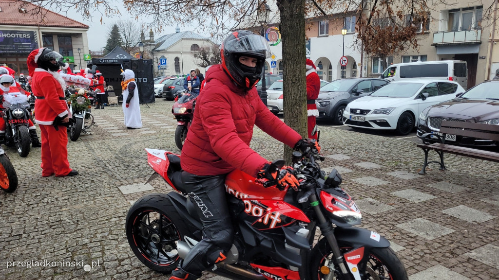 Mikołaje na motocyklach w Koninie