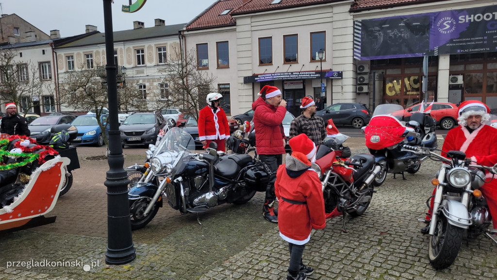 Mikołaje na motocyklach w Koninie