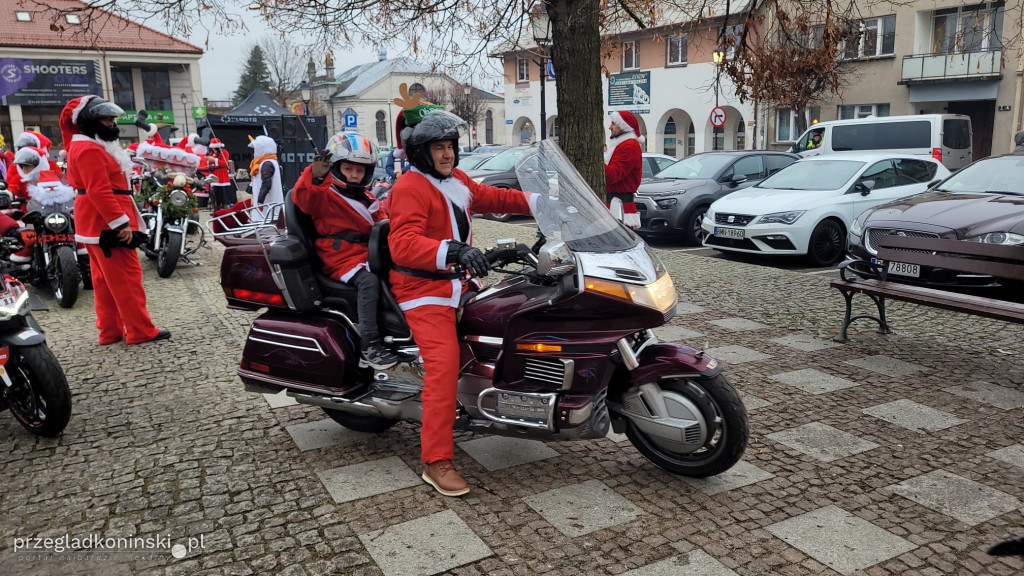 Mikołaje na motocyklach w Koninie