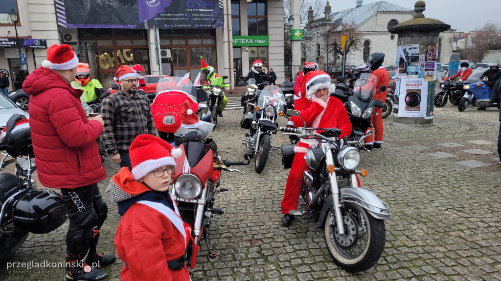 Mikołaje na motocyklach w Koninie