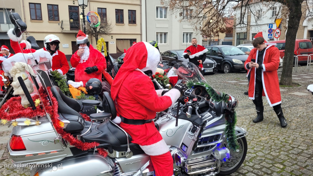 Mikołaje na motocyklach w Koninie