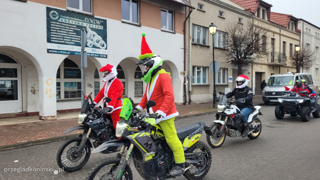 Mikołaje na motocyklach w Koninie