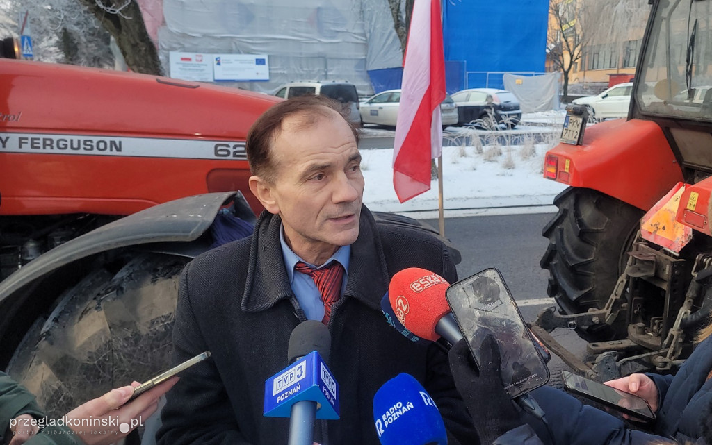 Protest rolników w Koninie