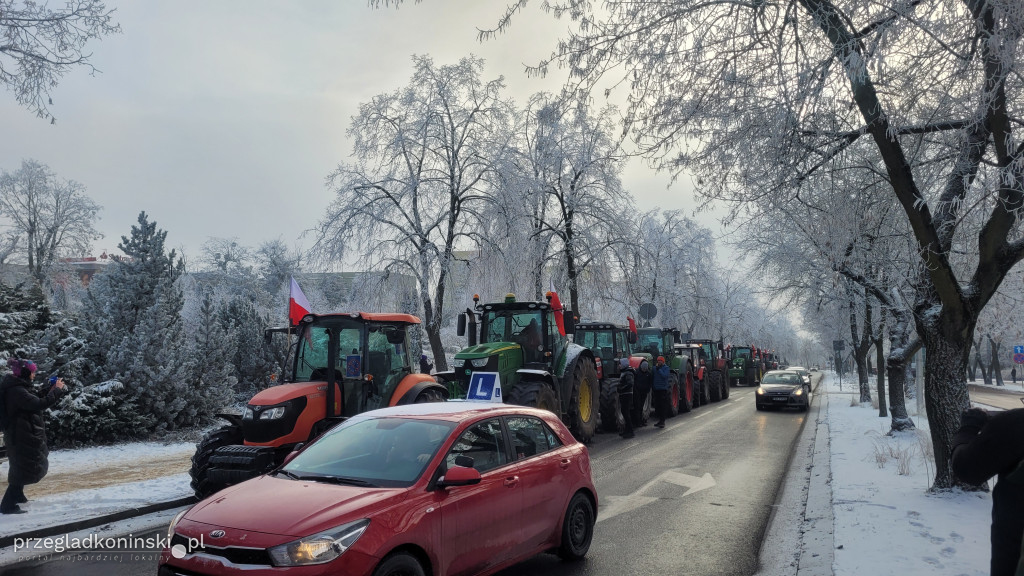 Protest rolników w Koninie