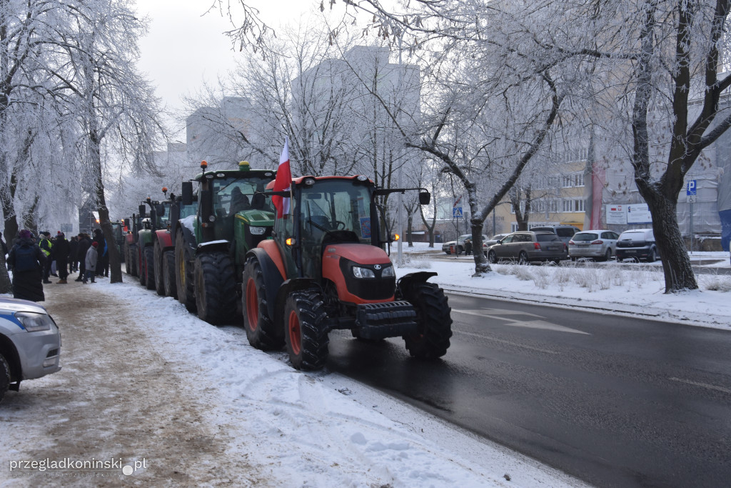 Protest rolników w Koninie