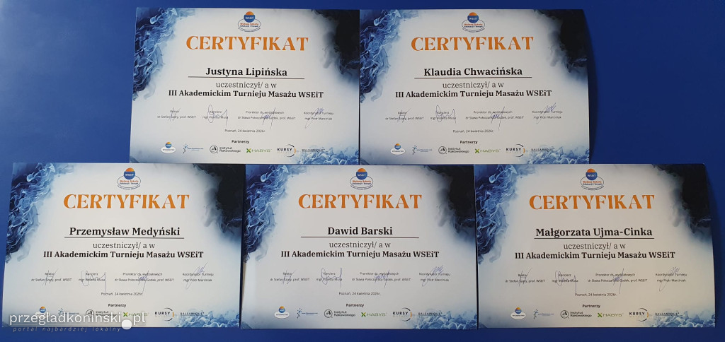 Akademicki Turniej Masażu WSEiT w Poznaniu