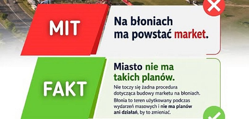 Nie będzie marketu na błoniach. „To miejsce koncertów, festynów i zawodów”