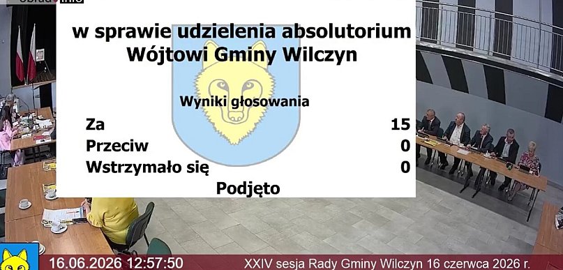 Jednogłośne absolutorium dla wójta Wilczyna